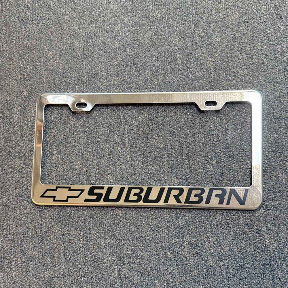 Chevrolet Chevy Suburban Chrome Silver License Plate Frame